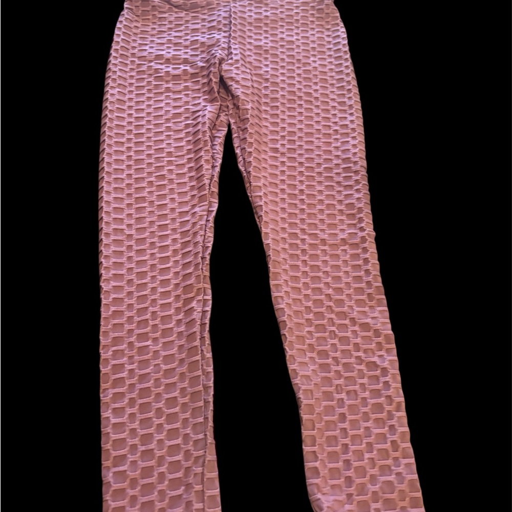 Textured Pink Leggings